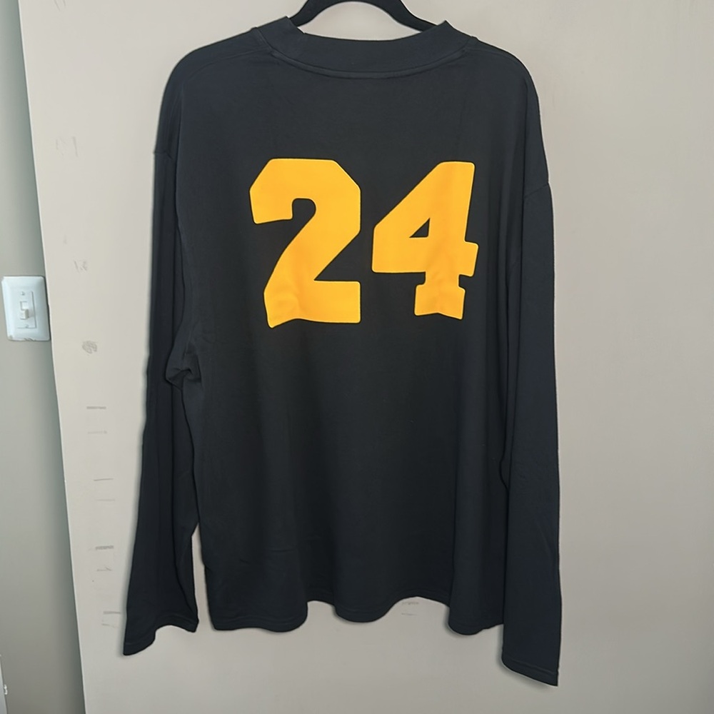 Champion x Angelo Baque New black with yellow number 24 felt long sleeve